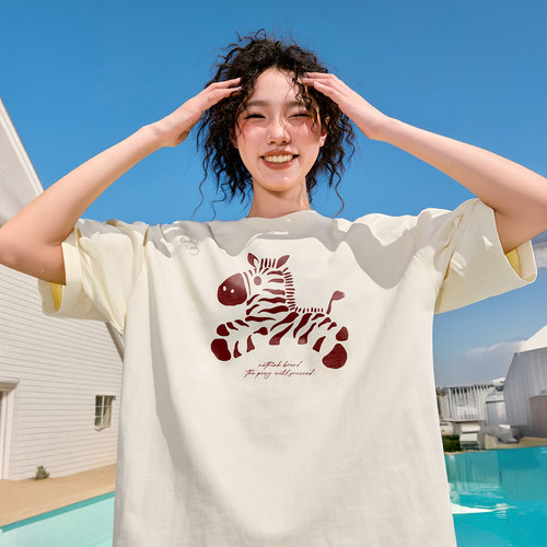 Nuthink春节马年小马斑马T恤男女