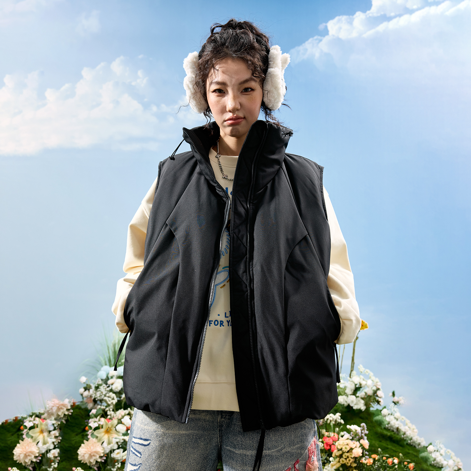 Nuthink美式棉服马甲保暖防风男