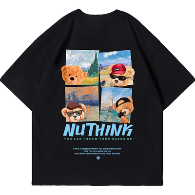 Nuthink情侣国潮卡通短袖