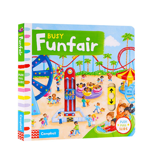 【英文原版3-6岁】忙碌的游乐场 Busy Funfair 低幼启蒙 儿童认知 儿童文学 纸板书
