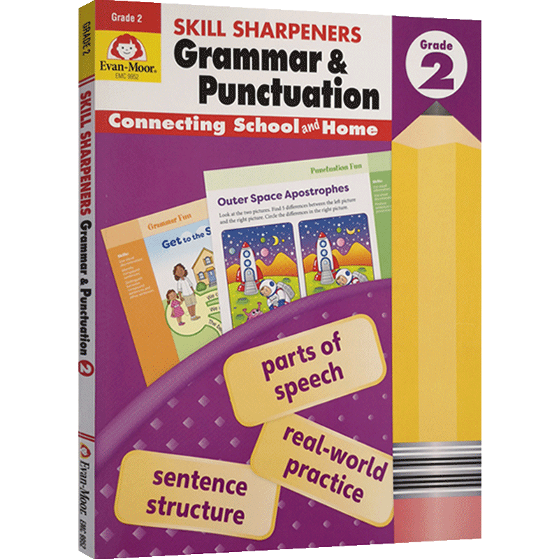 英文原版 技能铅笔刀语法与标点 5年级 Skill Sharpeners Grammar Punctuation Grade 5 美国加州教辅 低幼启蒙 思维训练