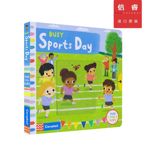 英文原版 繁忙的运动会 First Stories Sports Day BUSY系列 Campbell 低幼启蒙 儿童认知 亲子教育 科普读物 机关书 3-6岁