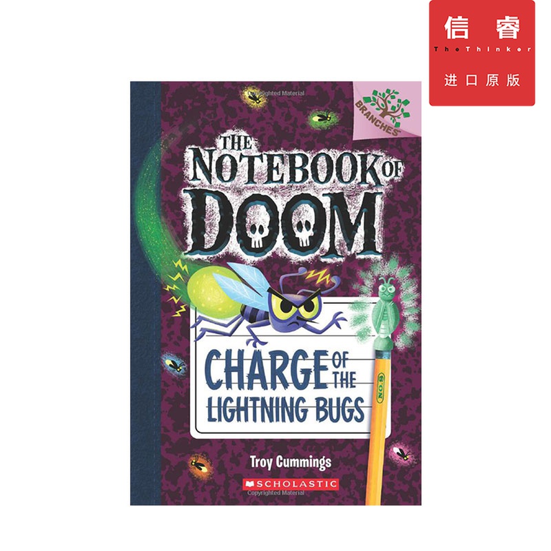 英文原版 毁灭笔记 8 Notebook of Doom Charge of the Lightning Bugs 学乐大树系列 黑白