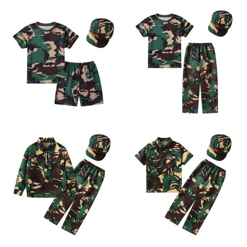 男女通用演出透气夏令营迷彩服