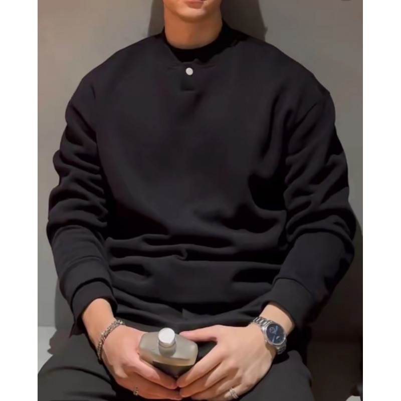 个性结构卫衣男生秋季高品质长袖polo衫潮流日系青少年重磅t恤