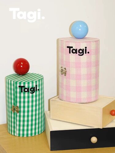 机灵信号旋转首饰盒桌面收纳复古大容量圆形首饰盒可爱礼物