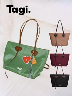 Tagi《百宝箱》砰砰尼龙拼皮手提斜跨mini旅行包袋大容量斜跨女包