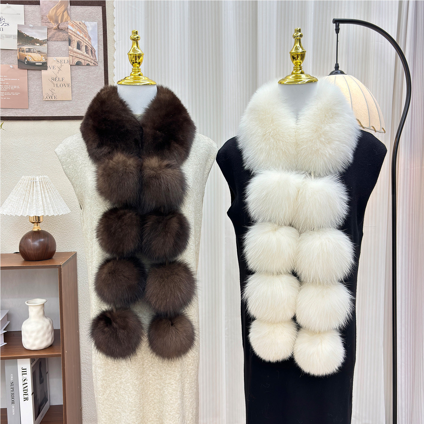 走秀款狐狸毛围巾韩版百搭毛球球皮草围秋冬季双面保暖防风毛领子,服饰配件/皮带/帽子/围巾,围巾/丝巾/披肩,淘宝优惠券,粉丝福利购,淘宝优惠卷