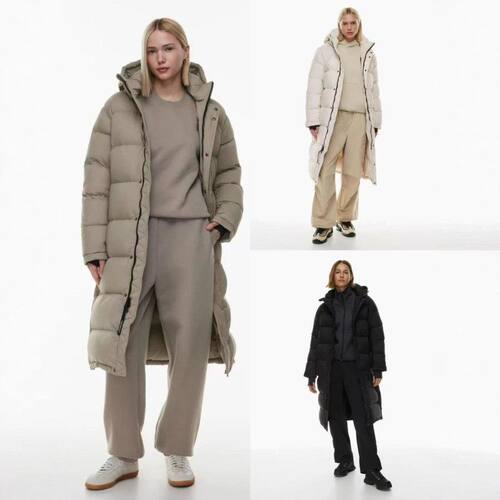 Aritzia 羽绒服 鹅绒过膝长款泡芙保暖面包服男女同款