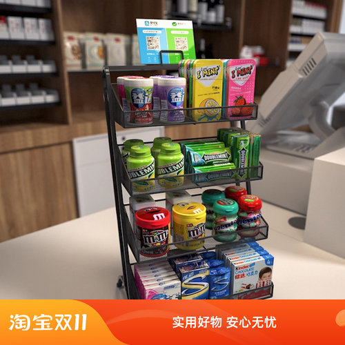 收银台口香糖展示架台面零食架