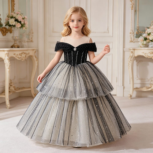 Children Baby Dresses Girl Wedding Party Princess Dress Kids