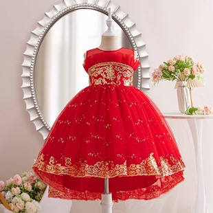 girls wedding party Princess dresses for kids birthday dress