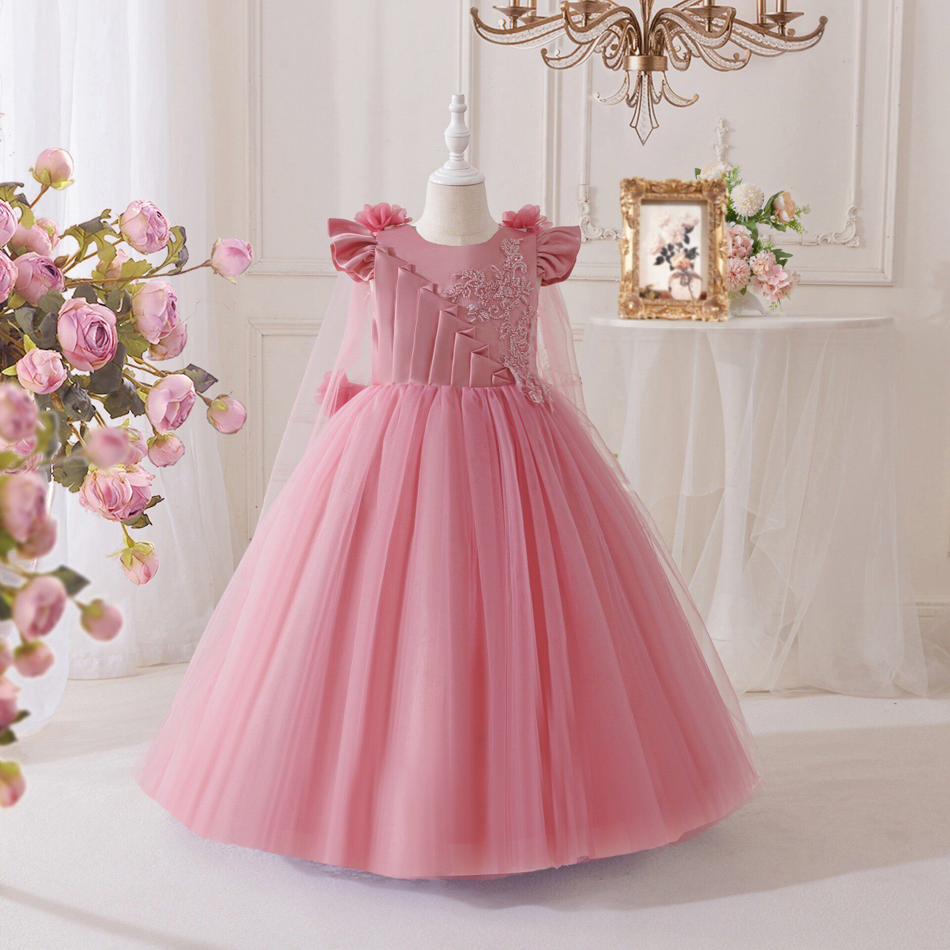 2026 Summer Frozen Childrens Princess Baby Girls Party Dress