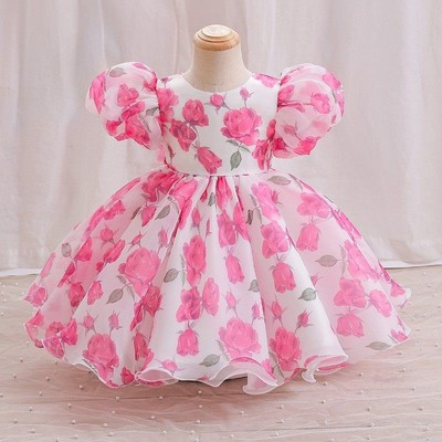 Children's dresses flower baby girls dress for kids clothes