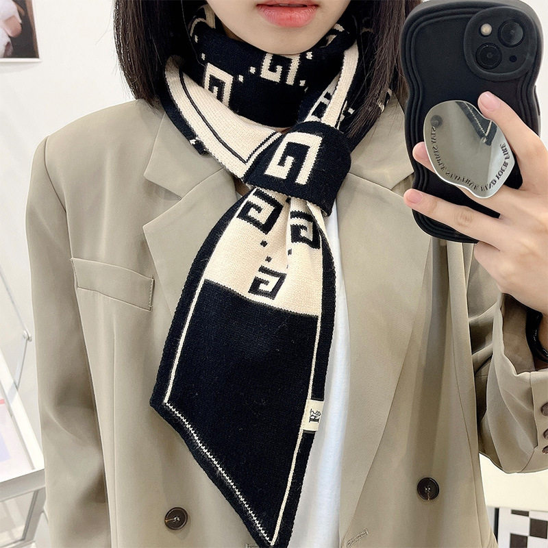 小围巾女秋冬季2025新款G字母高级感韩版百搭加厚保暖护颈围脖套,服饰配件/皮带/帽子/围巾,围巾/丝巾/披肩,淘宝优惠券,粉丝福利购,淘宝优惠卷