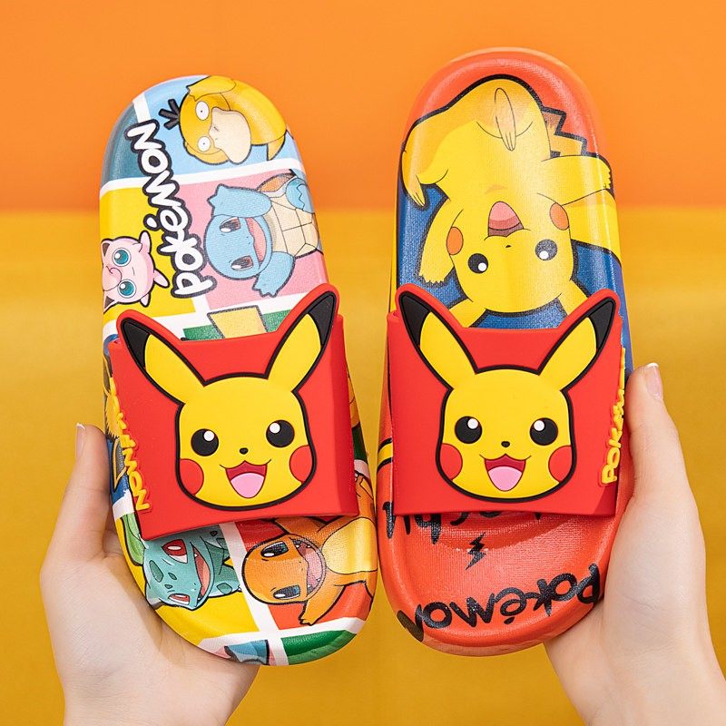 卡通可爱男女童大童防滑软宝可梦皮卡丘儿童凉拖鞋室内居家舒适,童鞋/婴儿鞋/亲子鞋,儿童凉拖鞋,淘宝优惠券,粉丝福利购,淘宝优惠卷