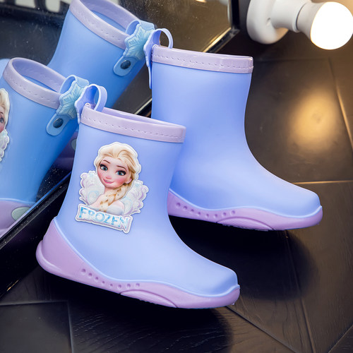 雨靴儿童防滑女宝迪士尼公主宝宝