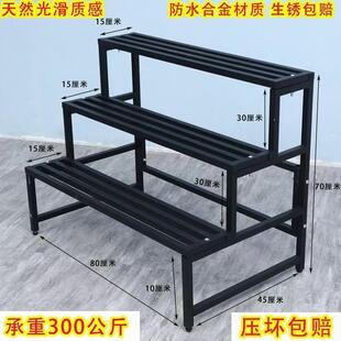 阳台花架子落地式多层阶梯式防水防锈庭院多肉室内外铁艺花架加厚