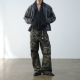 军事绿迷彩破坏贴布宽松工装 裤 Camouflage VLABMADE Cargo Pants
