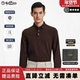T恤商务休闲POLO衫 男上衣 男士 磨毛长袖 含羊毛 金利来秋冬新款