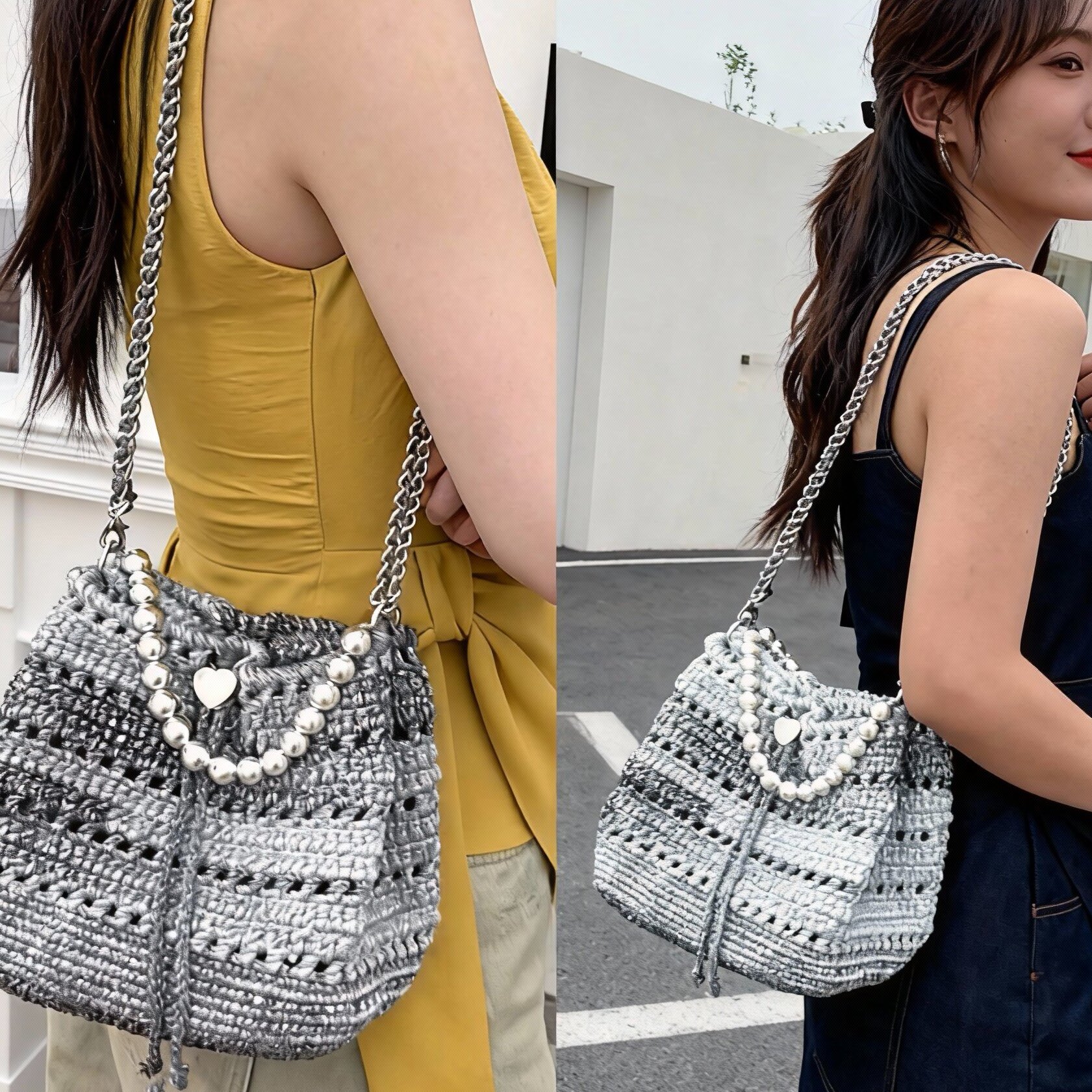 手工钩织小香风女包diy材料包段染闪耀毛线单肩斜挎手提包女潮流