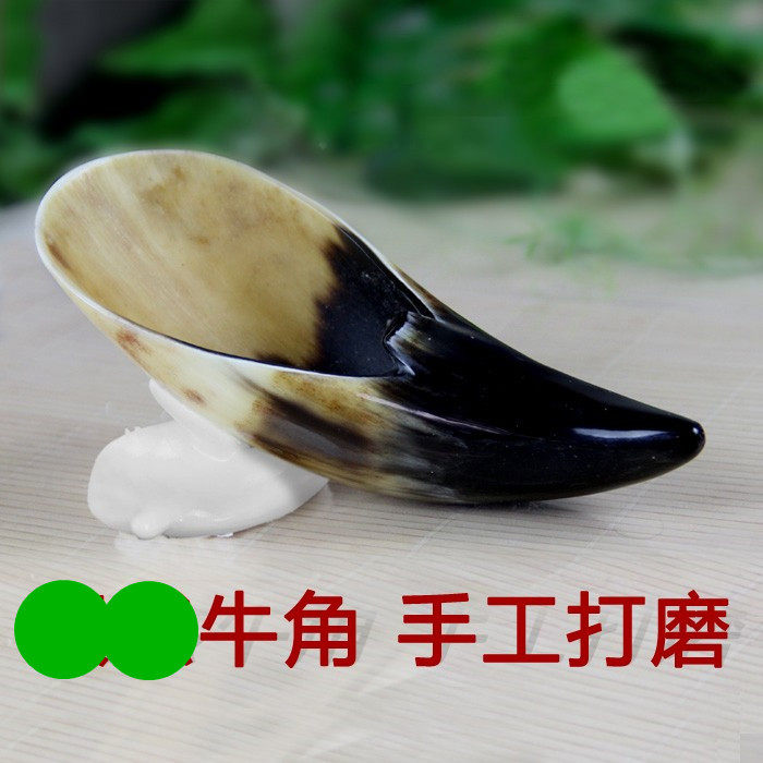 空心牛角筒点穴棒刮痧板按摩筒拨经敲背茶勺全身通用小号易出痧