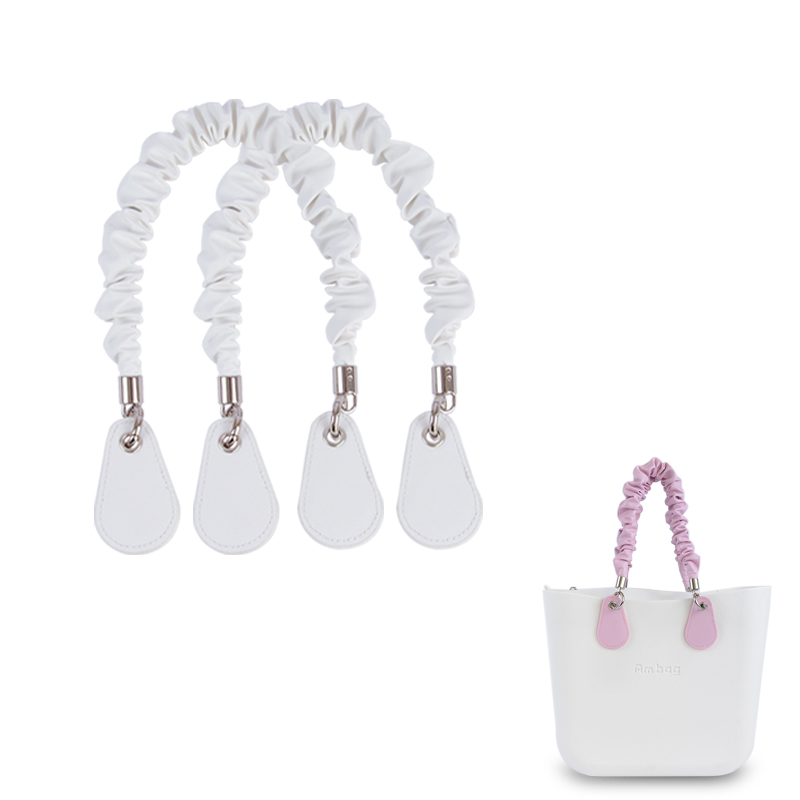 新款Obag包pu皮革长短褶皱包肩带个性女包配件提手柄可拆卸提把