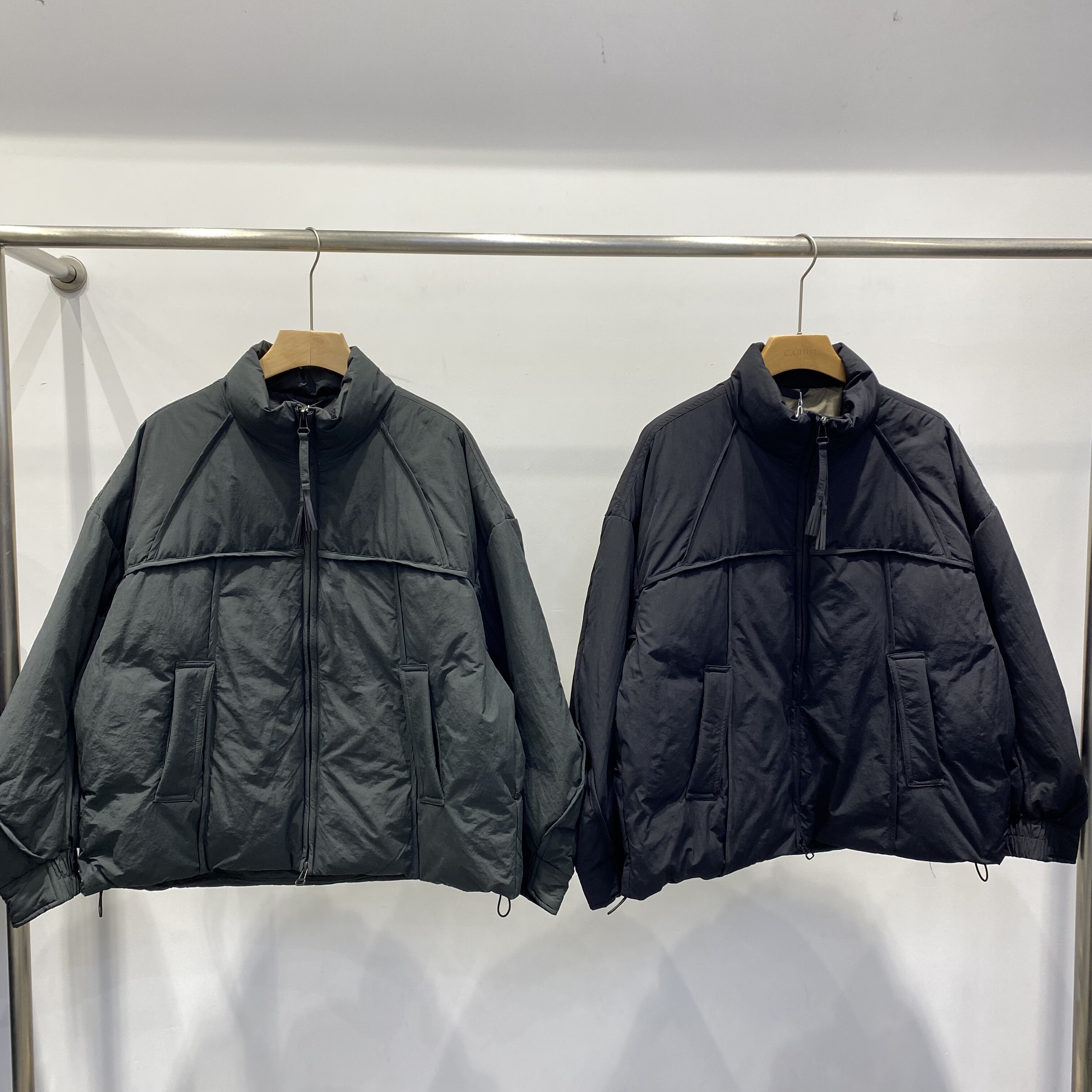 2025冬季新款男立领羽绒服蝙蝠袖洗水棉质外套宽松休闲百搭上衣