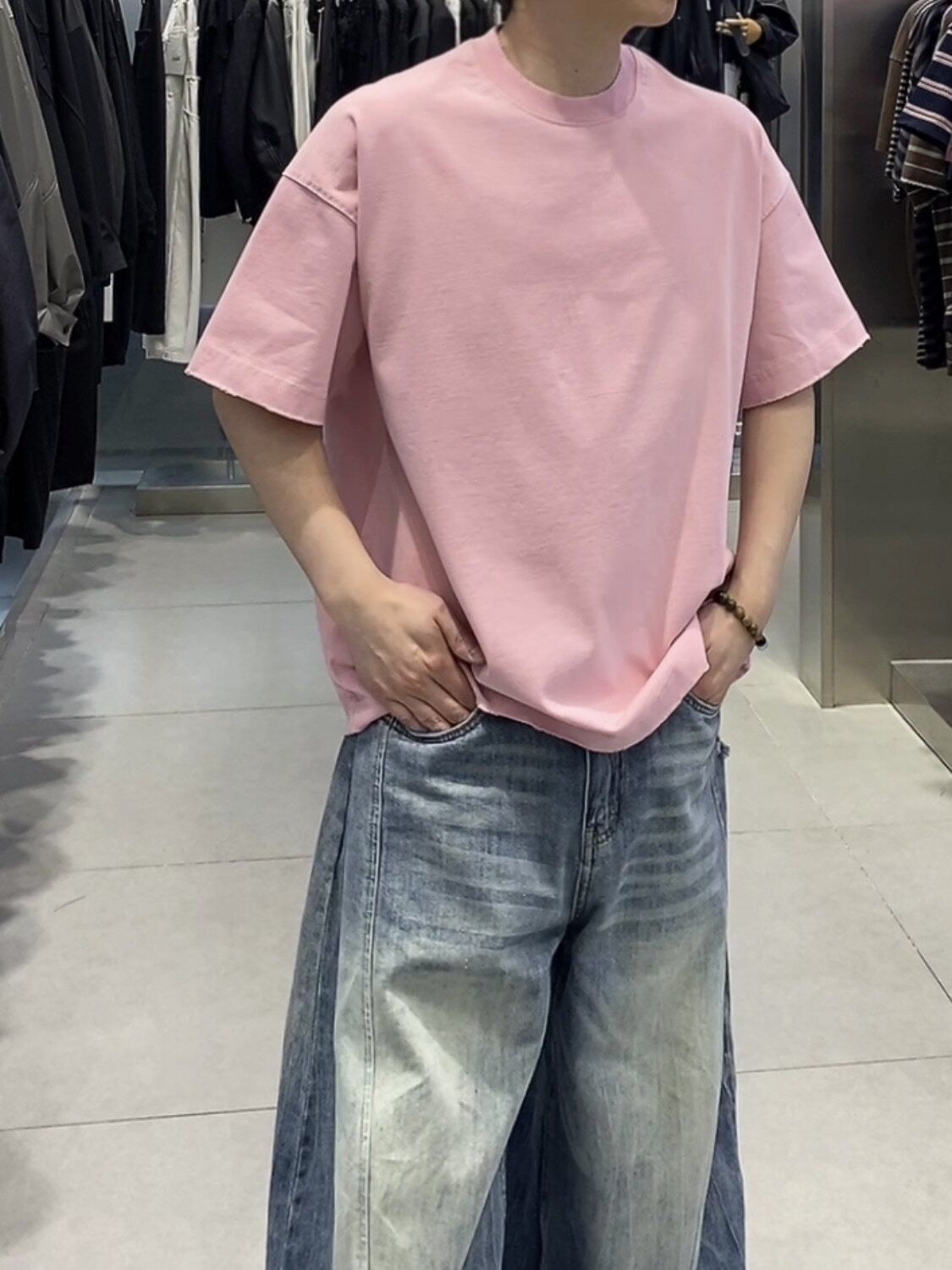 2026新款春装圆领短袖T恤男半袖上衣时尚百搭休闲宽松短袖