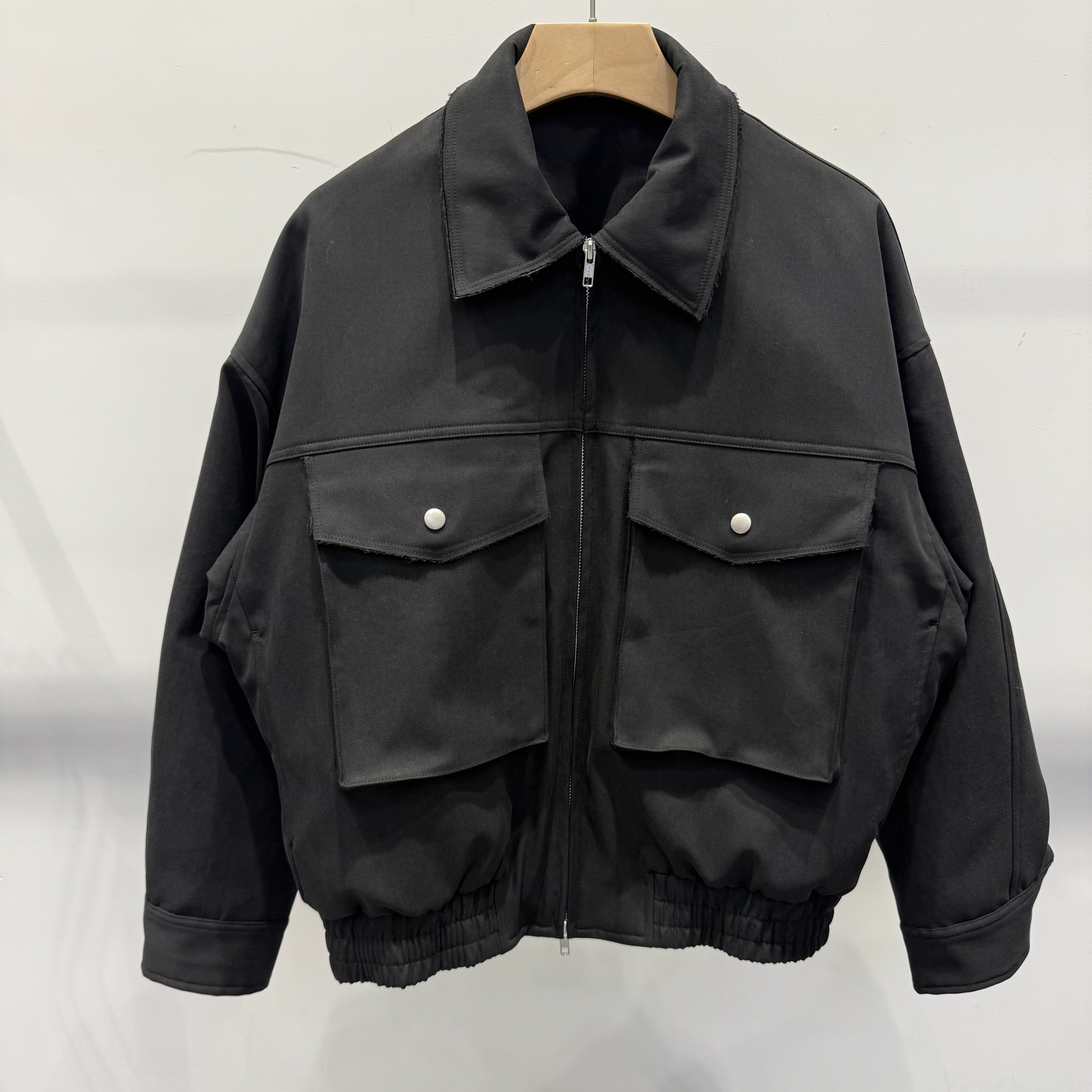 2025冬季新款男翻领口袋夹克羽绒服洗水棉质外套宽松休闲百搭上衣
