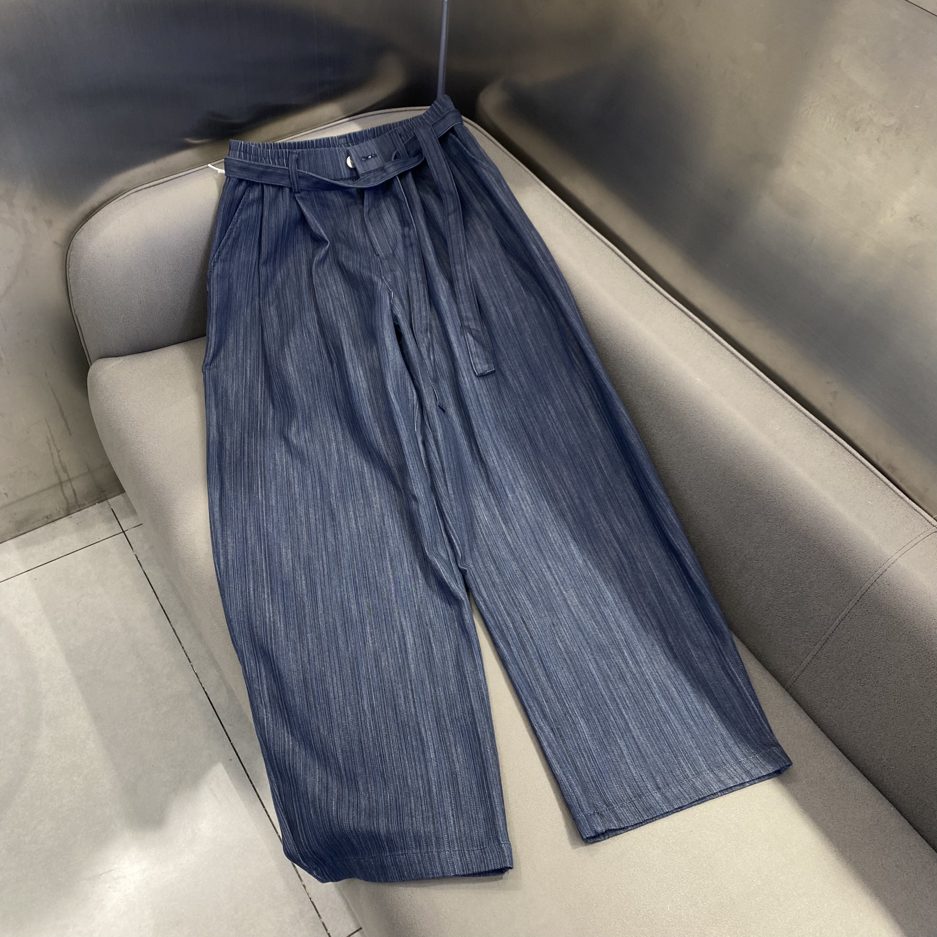 2026新款春装条纹牛仔裤男阔腿直筒裤时尚百搭裤子