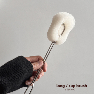 厨房家用长柄刷 海绵刷头杯刷 可替换刷头 洗奶瓶深杯神器