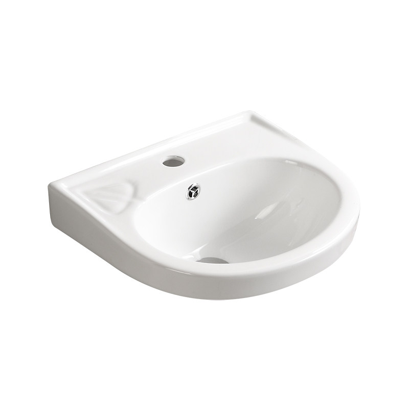 挂墙式一体陶瓷洗手盆简易小尺寸挂盆洗漱台池卫生间洗脸盆小户型