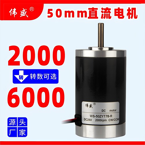 高速直流电机25W微型可调速马达