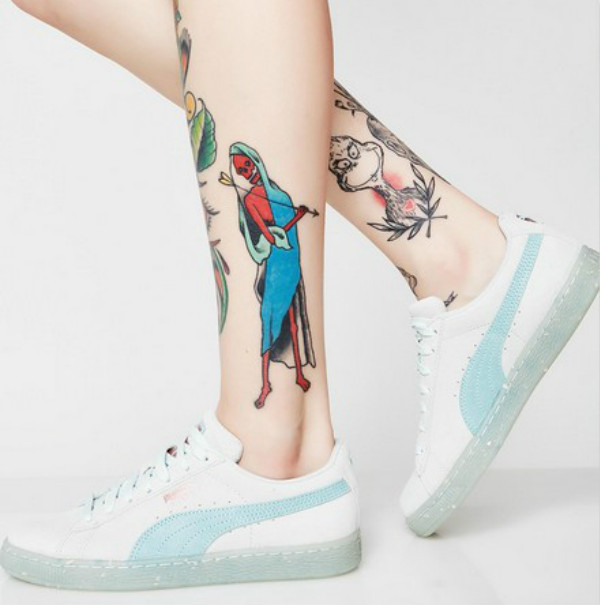 美國正品代購彪馬女鞋 PUMA Suede 水晶底清新透氣低幫休閑板鞋