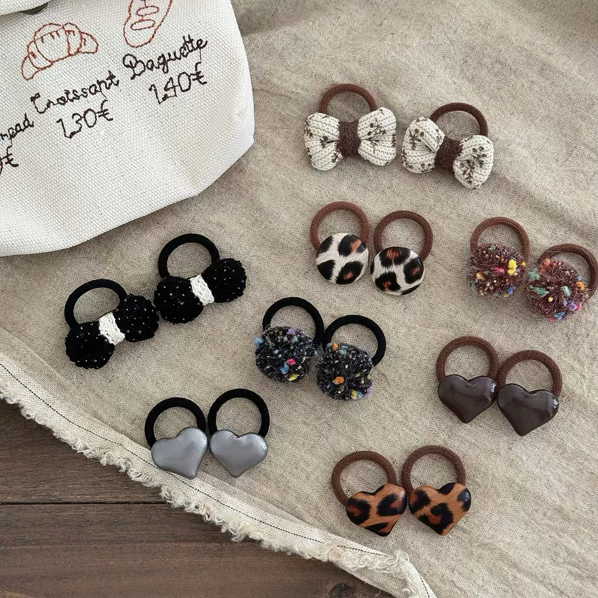 女童可爱迷你拇指发圈宝宝小小号蝴蝶结皮筋儿童可爱毛球爱心发绳