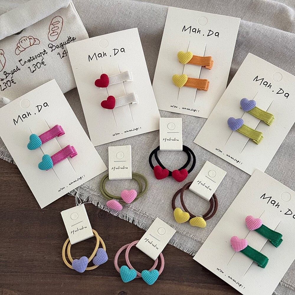 韩版小女孩发饰甜美简约爱心撞色鸭嘴夹儿童碎发夹子女童桃心发圈,童装/婴儿装/亲子装,发饰,淘宝优惠券,粉丝福利购,淘宝优惠卷