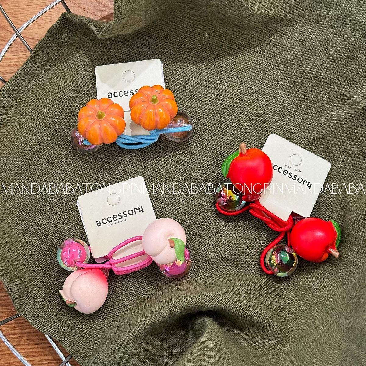 韩版儿童发绳可爱立体水果皮筋高弹力不伤发头绳绕绕发饰新年丰登,童装/婴儿装/亲子装,发饰,淘宝优惠券,粉丝福利购,淘宝优惠卷