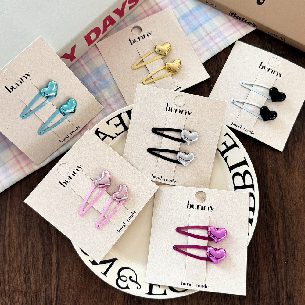 儿童发饰彩色爱心bb夹女童小发夹小女孩边夹刘海夹宝宝韩版碎发夹