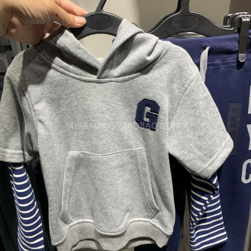 是假两件~潮潮的样子 没有补货。儿童男童毛圈连帽卫衣女童童装