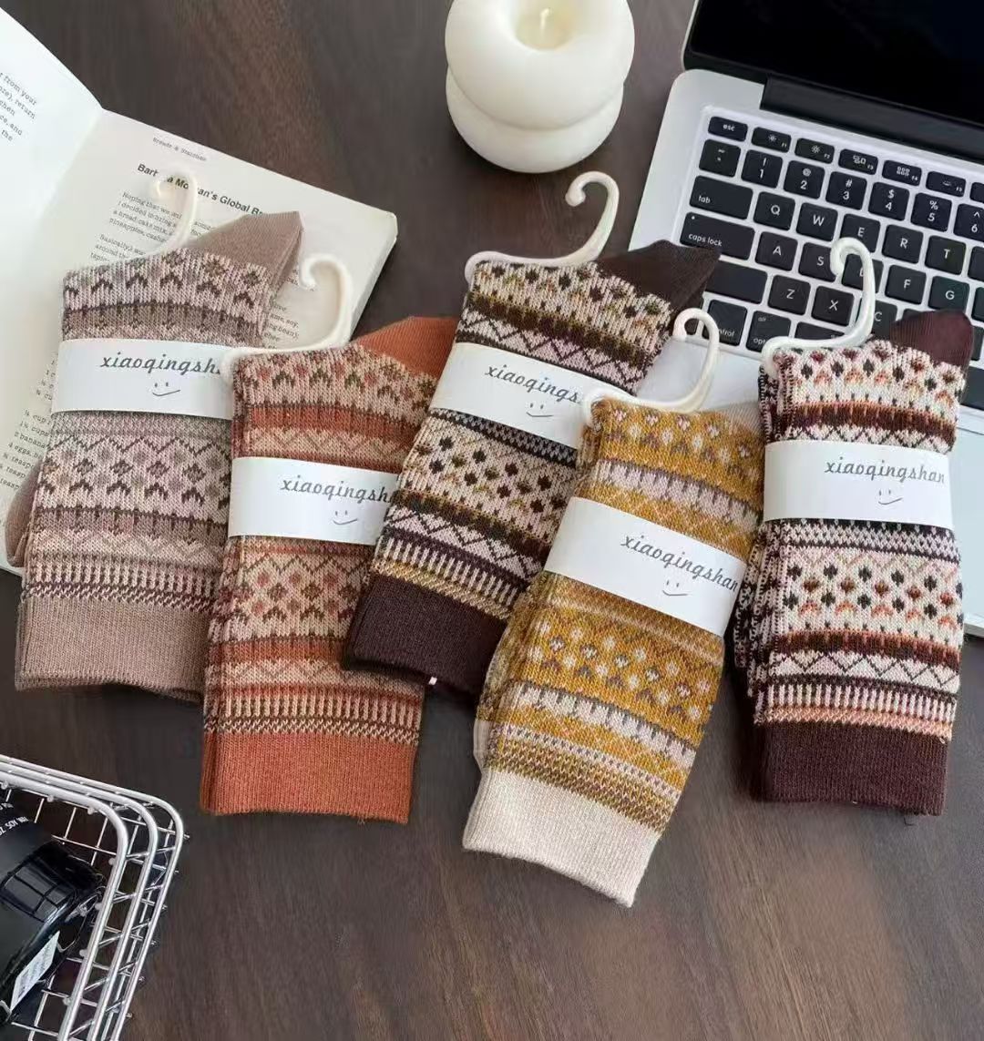 秋冬男女双针双路长筒保暖辽源