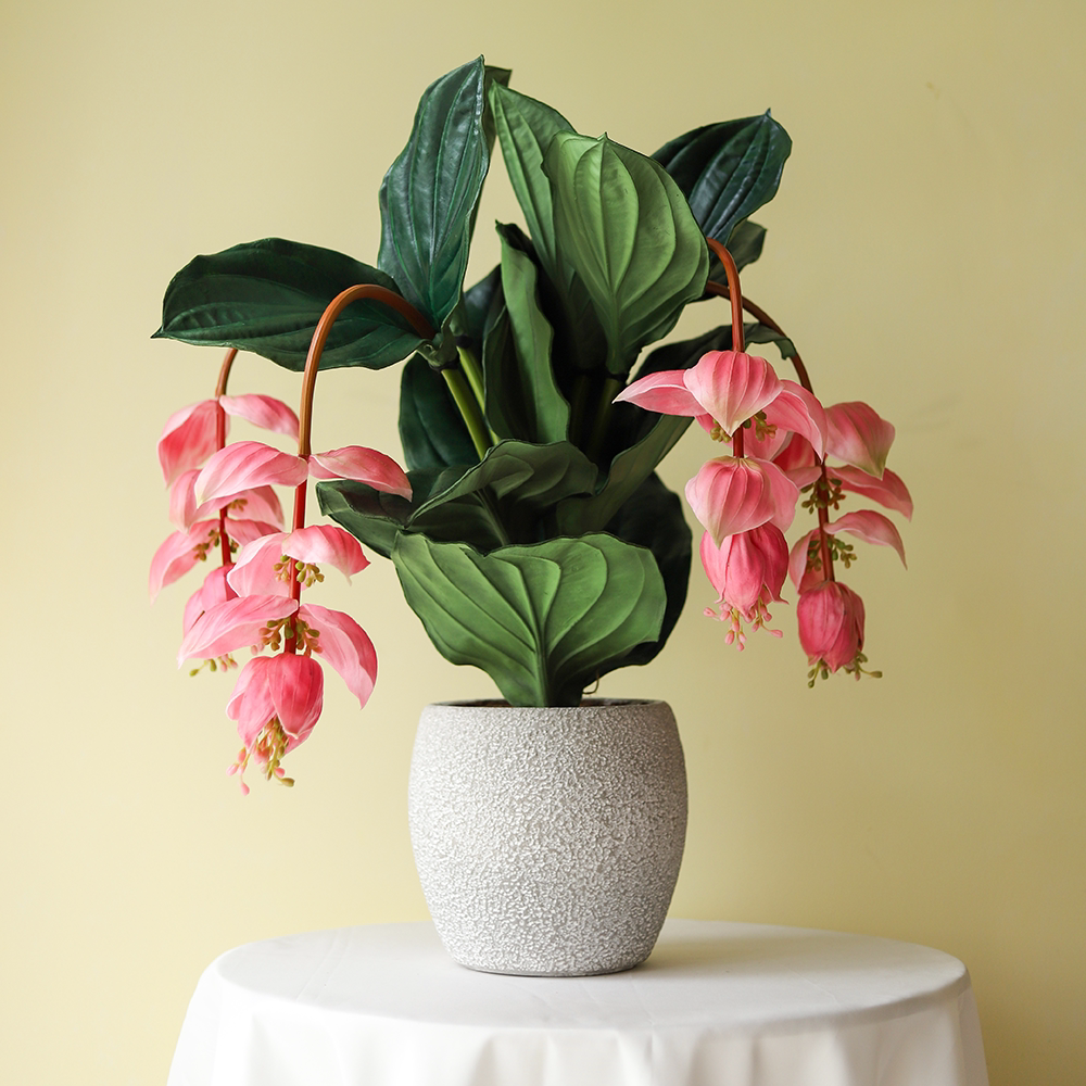 宝莲灯花盆栽仿真花 高品质居家装饰摆件 公司民宿酒店摆放花艺