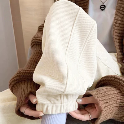 孕妇裤子秋冬外穿打底裤大码托腹不勒肚子加绒加厚束脚孕妇休闲裤