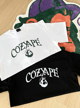 cozyape原创短袖T恤潮流美式国潮上衣男女街头纯棉圆领