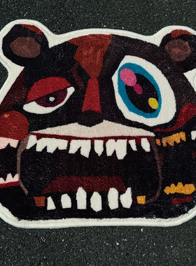 2COZY kanye侃爷MBDTF专辑小熊辍学熊地毯卧室仿羊绒地毯