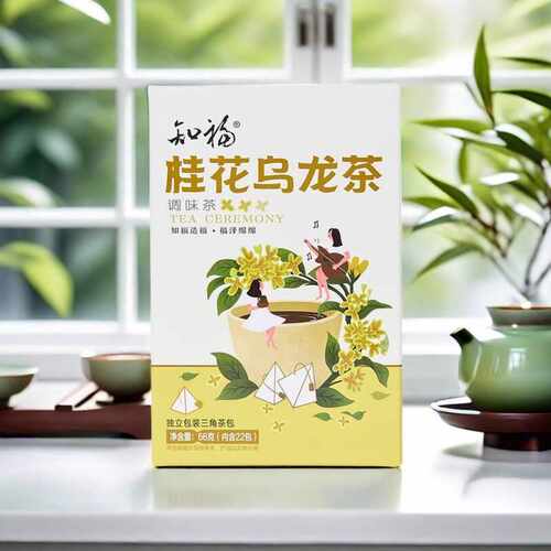 【3盒装】知福茶叶桂花乌龙茶花茶袋泡茶组合花草茶独立三角包66g