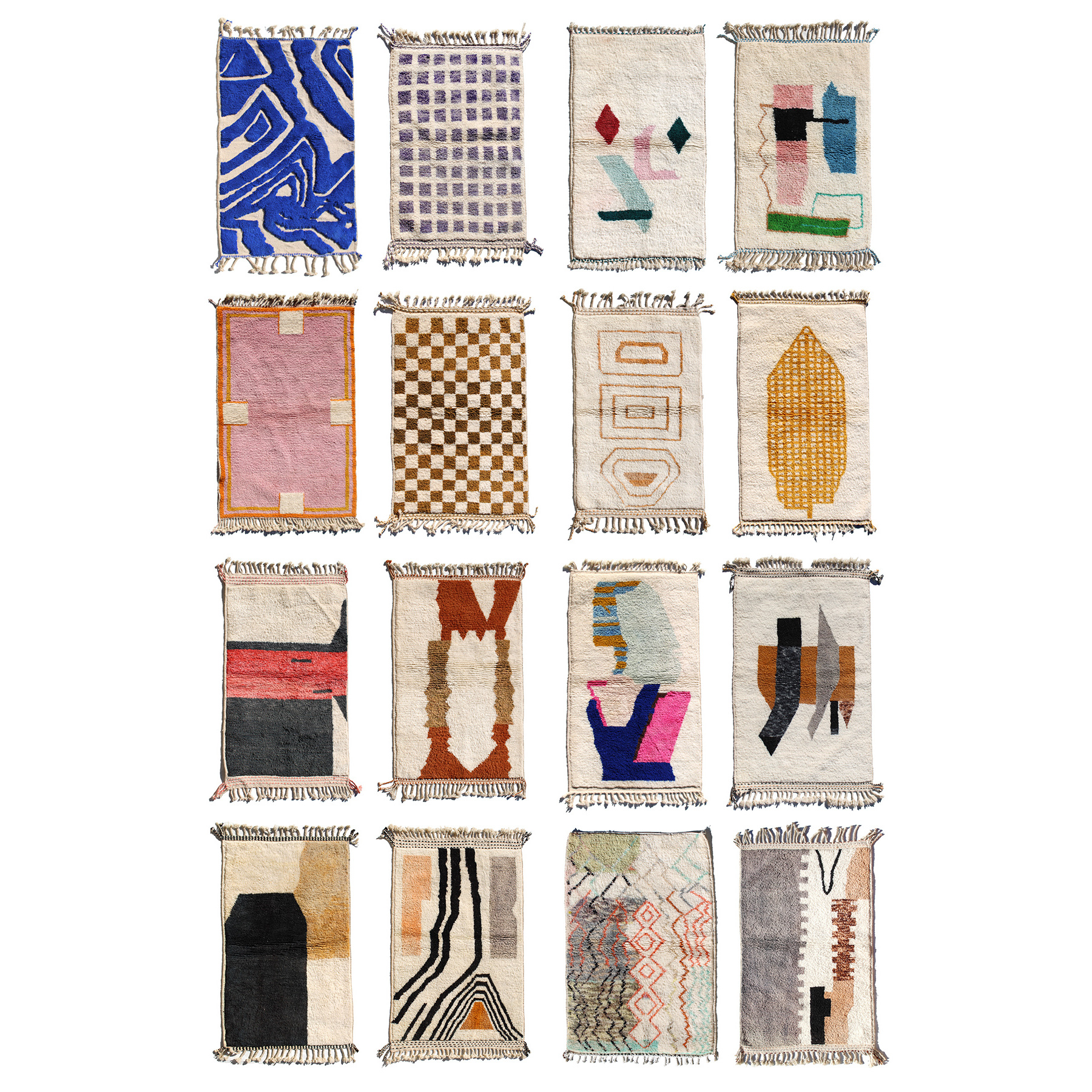 100x150cm进口摩洛哥艺术小地毯挂毯手工羊毛毯卧室床边毯合集