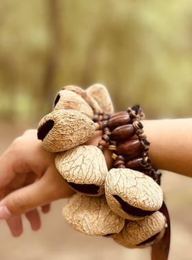 果壳手串手摇铃非洲鼓打击伴奏手铃果实排铃乐器果壳