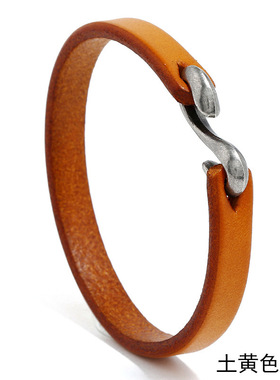 欧美新款简约牛皮手链男士饰品摇滚牛皮手链