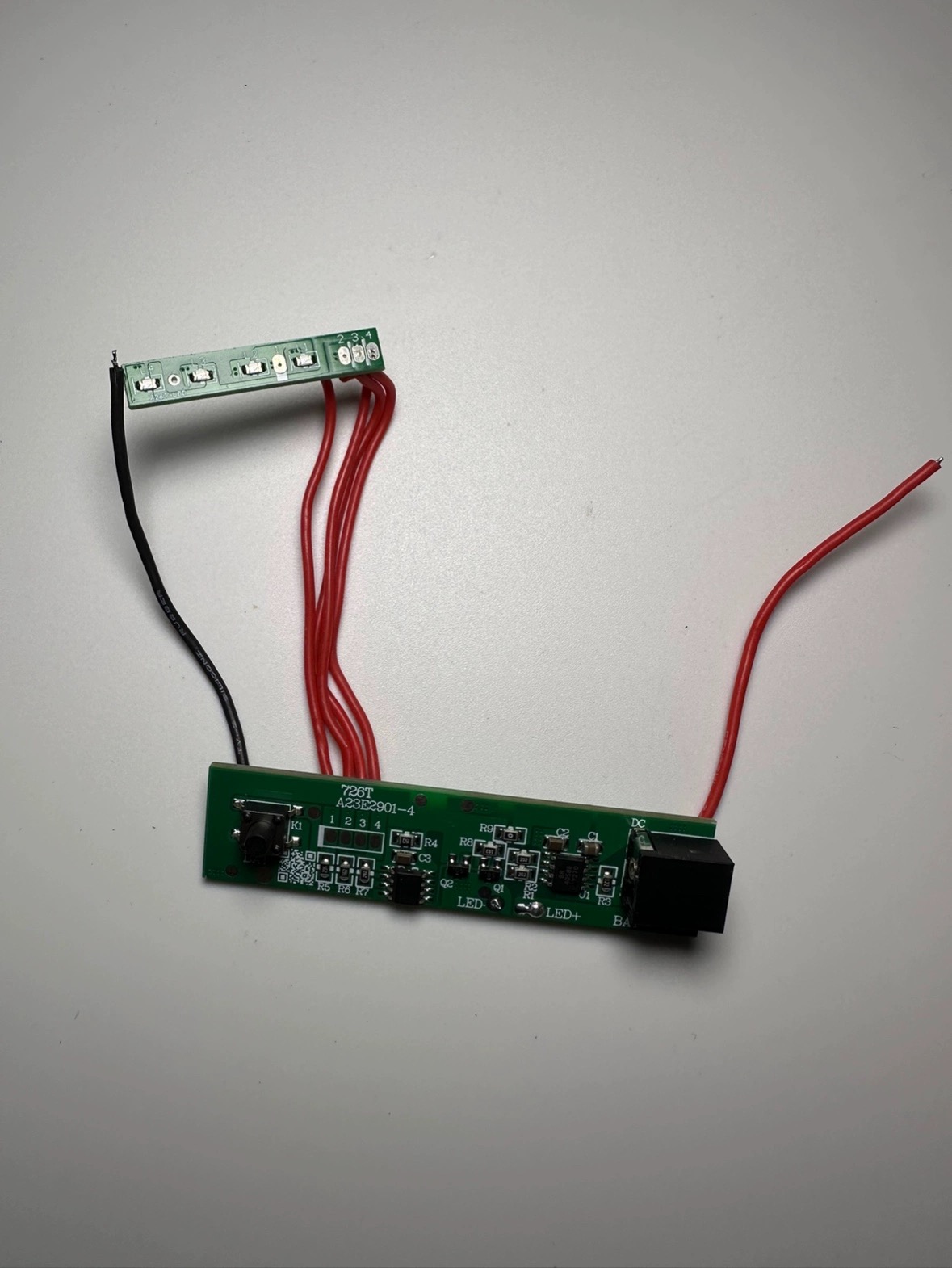 雅尼726T头灯电路板充电头戴式手电筒线路板带电量显示3.7主板块